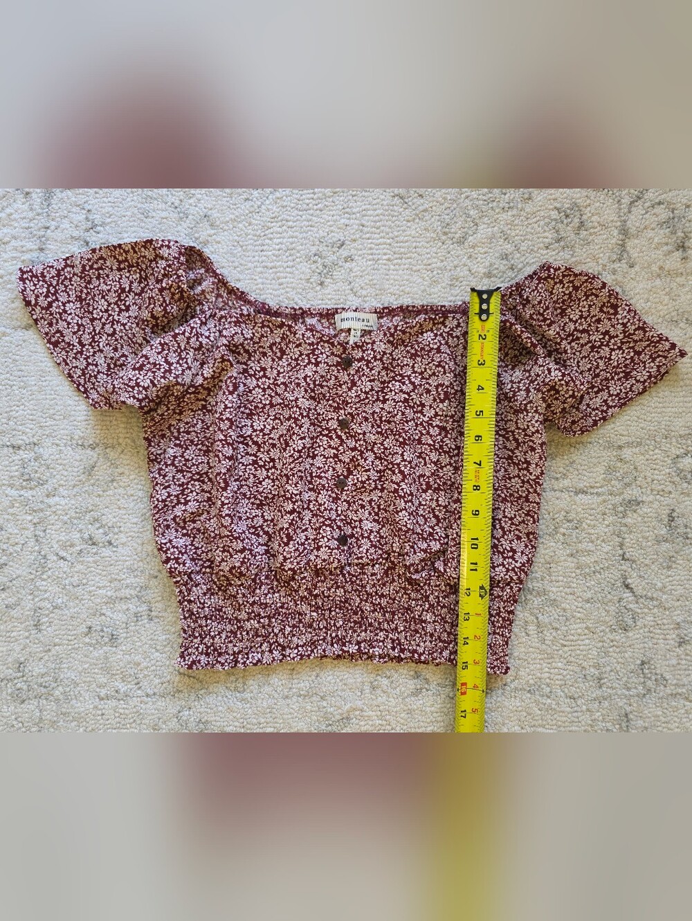 Monteau Floral Button-Front Top